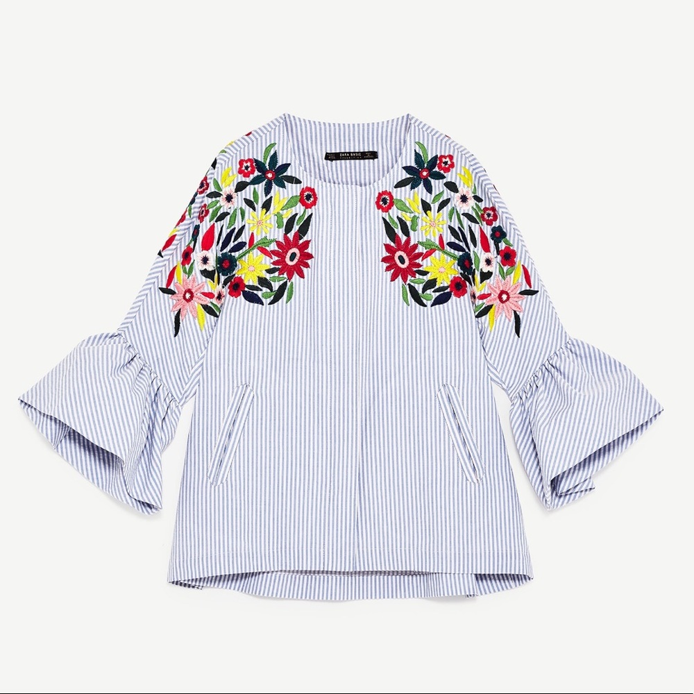 🌷NWT jacket with floral embroidery